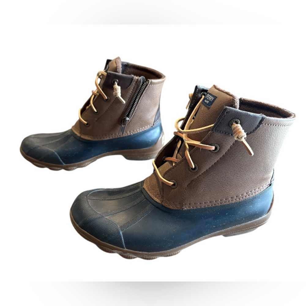 Sperry Kids' Two-Tone Blue and Brown Boots